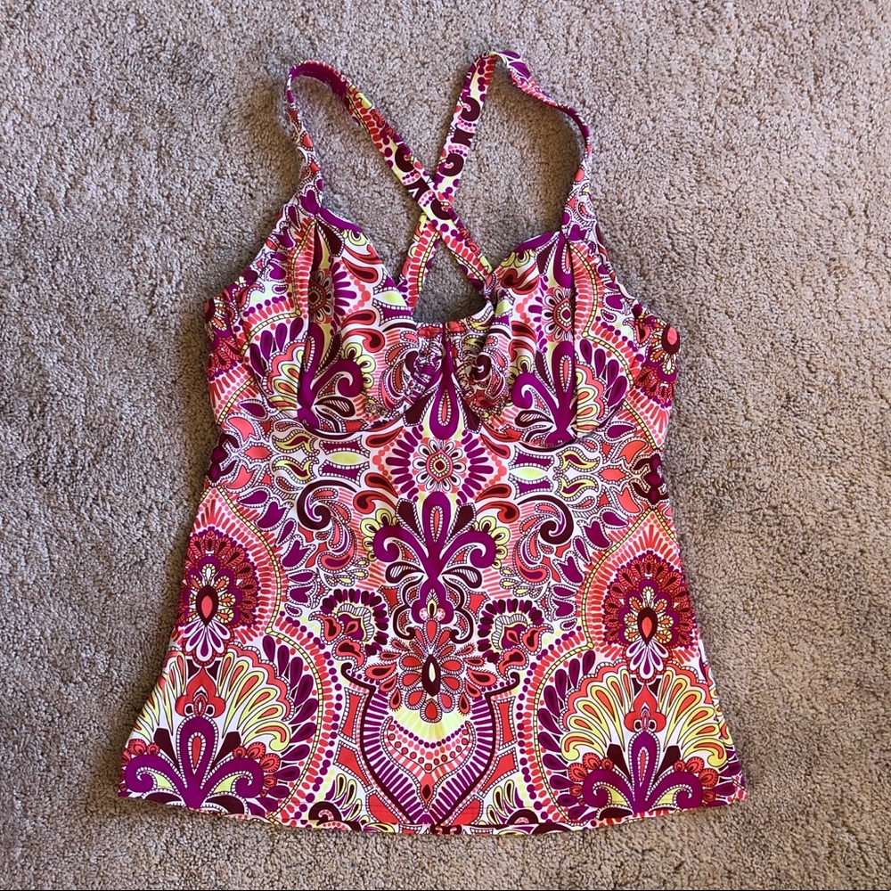 Title Nine Bodacious Tankini Swim Top 36C